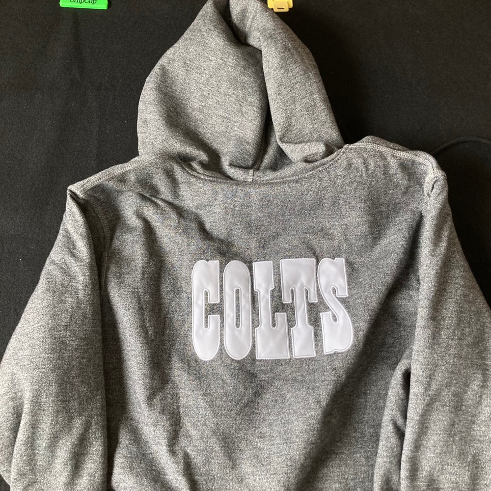 NFL Pro Line Indianapolis Colts Mens Large Gray Sherpa Lined Full Zip Hoodie - Picture 10 of 12